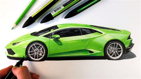 How To Draw A Realistic Supercar Step By Step Youtube