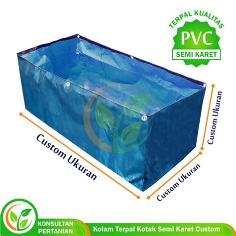 Jual Kolam Terpal Kotak Bahan Orchid Pvc Semi Karet Ukuran Custom Kab