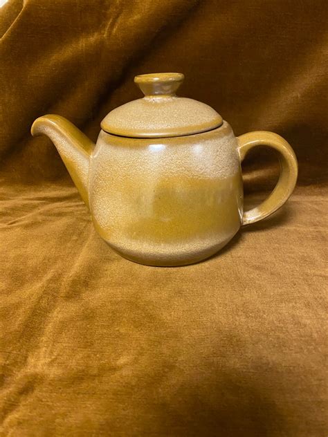 Vintage Frankoma Teapot Westwind Brown 6t Tea Kettle Satin Glaze