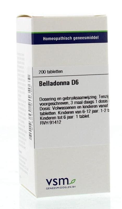 VSM Belladonna D6 200 Tab Vitadvice BV