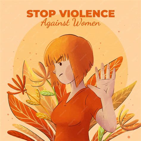 Ilustración Del Día Internacional De La Acuarela Para La Eliminación De La Violencia Contra La