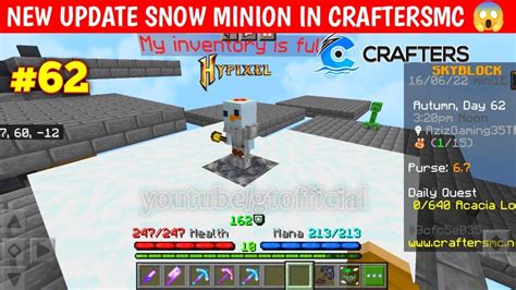 Craftersmc Skyblock How To Make Snow Minion In Craftersmc Make