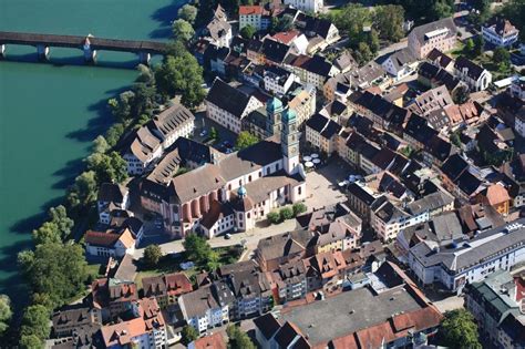 Bad Säckingen aus der Vogelperspektive Münster St Fridolin und