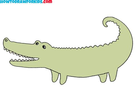 How to Draw an Easy Alligator - Easy Drawing Tutorial For Kids