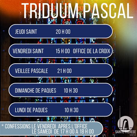 Triduum Pascal Horaire Dioc Se De Metz