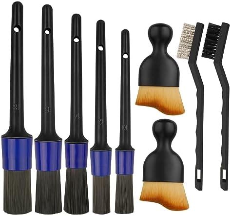 9Pcs Car Detailing Brush Set Soft Car Interior Cleaning Brushes Auto