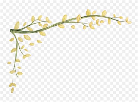 Twig Drawing Border - Border Leaves Design Drawing Clipart (#5558181) - PinClipart