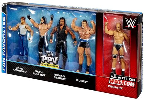 WWE Wrestling 2015 WWE Fan Favorites Exclusive Action Figure 5-Pack ...