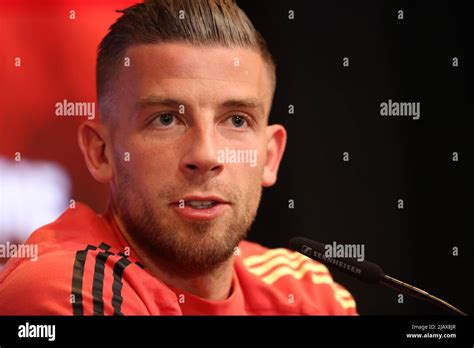 Belgium's Toby Alderweireld pictured during a press conference of the ...