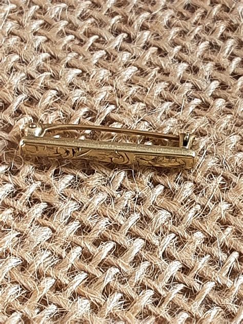 Antique K Gold Lingerie Bar Pin Victorian Solid Gold Etsy