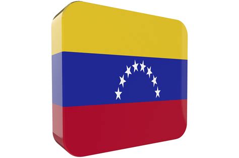 Venezuela Flag 3d Icon On Transparent Background 17392598 Png