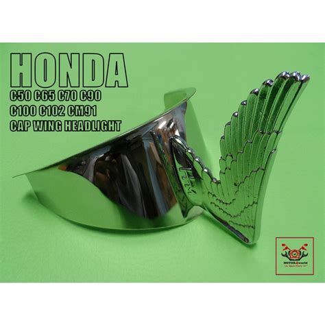 Honda C C C C C C Cm Cap Wing Headlight Chrome