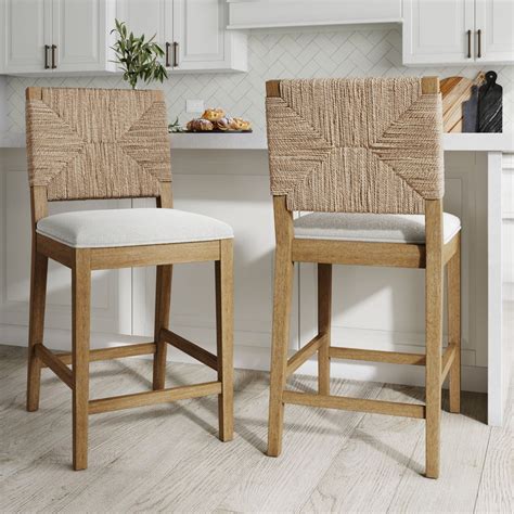 Beacon Boho Seagrass Counter Height Bar Stool Set Of 2 Nathan James