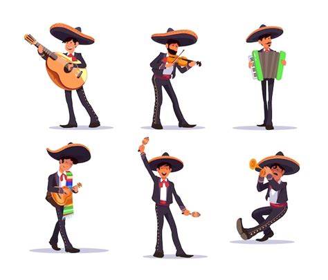 Premium Vector Mariachi Singer Mexican Musicians Mariachi With