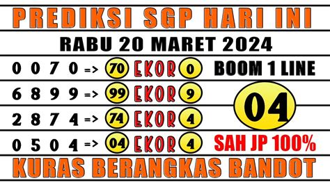 Prediksi Sgp Hari Ini Maret Bocoran Togel Singapura Hari Ini