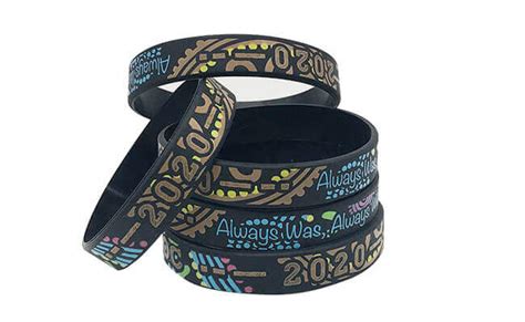 Debossed Ink Filled Wristbands Color Filled Custom Bracelets