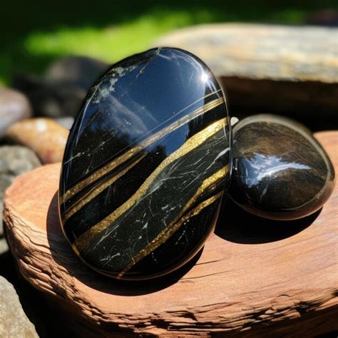 Premium Photo Golden Sheen Obsidian