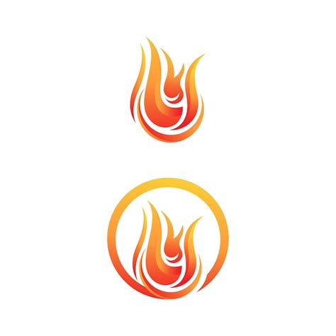 Hei E Flamme Feuer Vektor Icon Illustration Premium Vektor