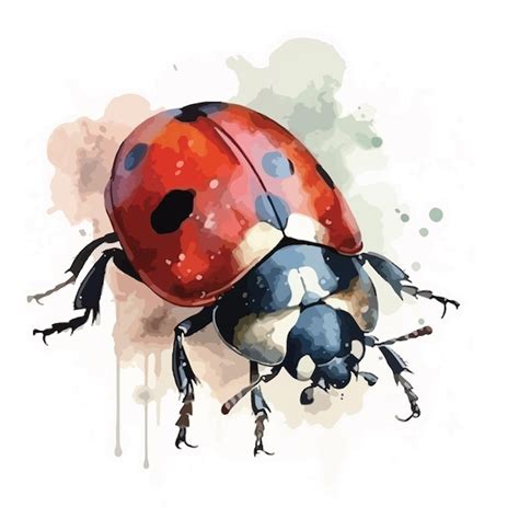 Premium Vector Ladybug Drawn With Watercolor Vectorillustrator