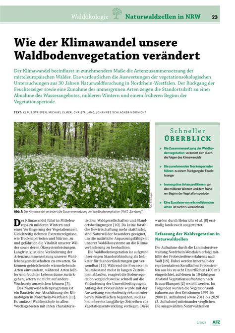 PDF Wie der Klimawandel unsere Waldbodenvegetation verändert