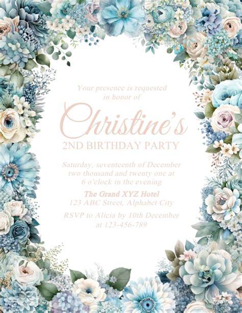 Floral Invitation Template | PosterMyWall