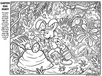 easter hidden objects puzzle find  easter eggs  tims printables