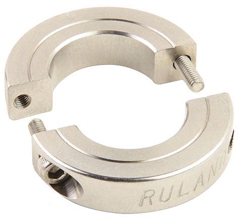 RULAND MANUFACTURING Shaft Collar: Metric, 2 Piece Clamp, Plain Bore ...