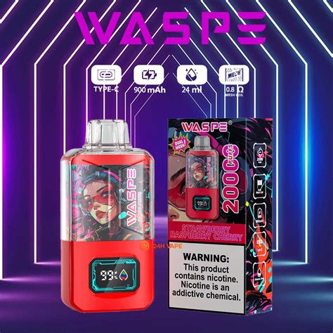 WASPE 20000 20K Puffs Dual Mesh Box 0 2 3 5 Nicotine LCD Display