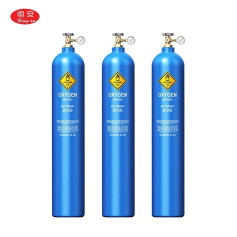 50L 200bar 10m3 High Purity Medical Oxygen Gas Cylinder Seamless Steel