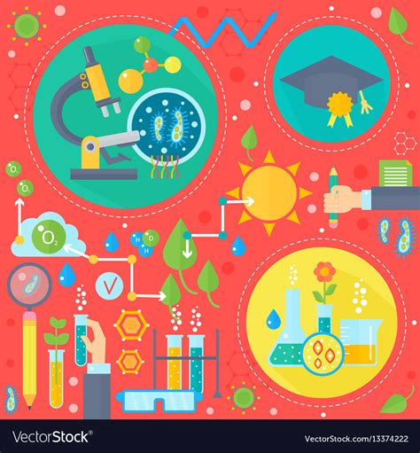 flat design concept  science  technology vector image