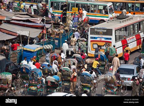 Busy Street In Dhaka Bangladesh Stock Photo Alamy