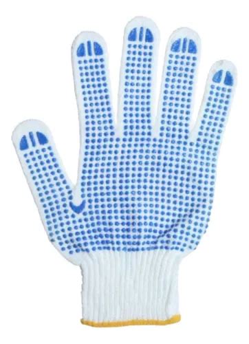 Guante Tejido Con Puntos Pvc Doble Pack Guantes De Trabajo Cuotas Sin