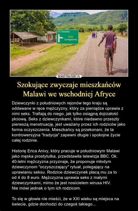 Szokujące zwyczaje mieszkańców Malawi we wschodniej Afryce