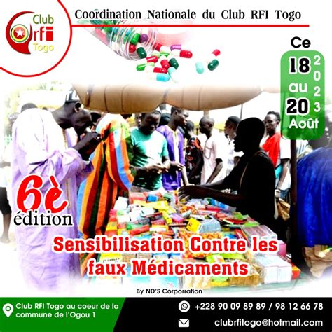 Lutte Contre Les Faux M Dicaments Le Club Rfi Togo Pose Sa Valise