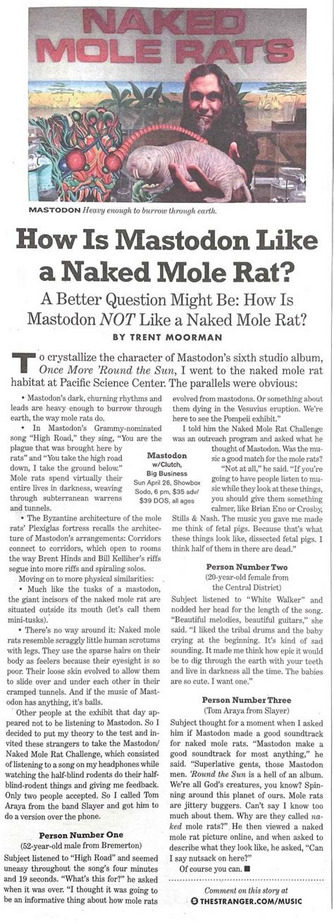 At The Naked Mole Rat Habitat With Mastodon Trent Moorman