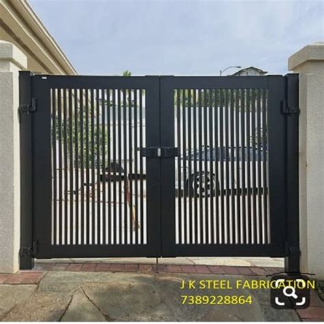 Black Modern Iron Swing Main Gate For Office Size Feet At Best