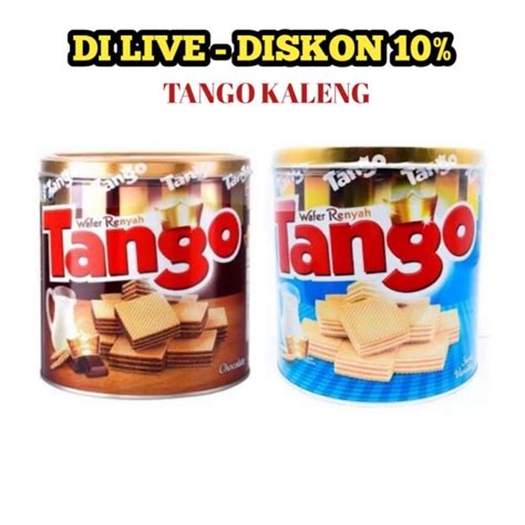 Jual Tango Wafer Kaleng Gr Coklat Vanilla Diskon Live Shopee