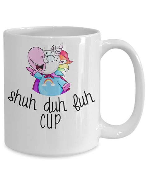 Shuh Duh Fuh Cup Unicorn Middle Finger Finger Funny Coffee Mug Etsy