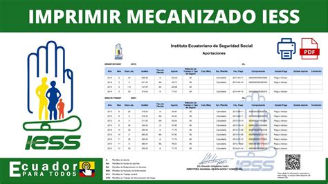 Imprimir MECANIZADO IESS 2024 Historial Laboral YouTube