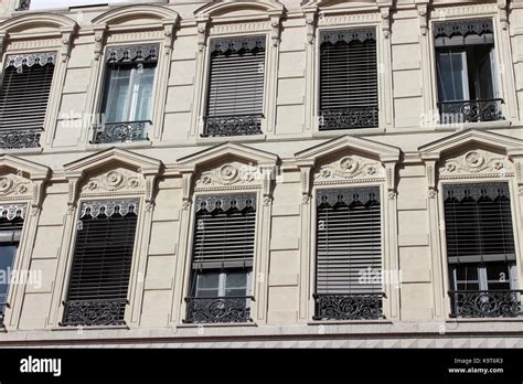 Renaissance Building Facade In The City Center Of Lyon France Stock