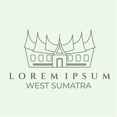 west sumatra traditional minimalist line art 26127952 Vector Art at Vecteezy