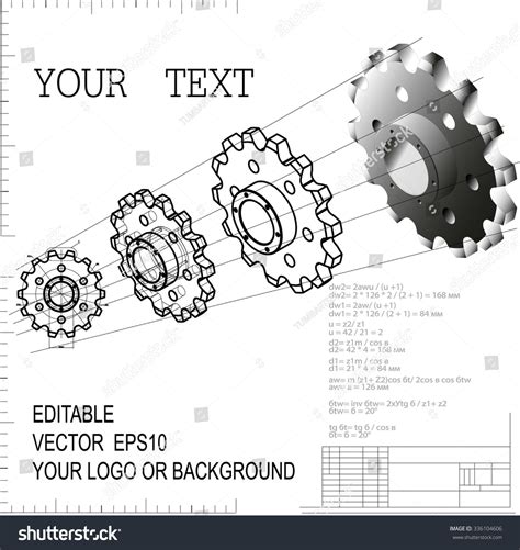 Vector Illustration Of A Gear Wheel Or Chain Sprocket From The Drawing