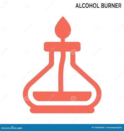 Alcohol Burner Icon Isolated On White Background Stock Vector