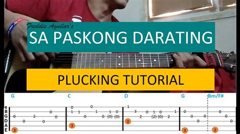 Sa Paskong Darating Plucking Tutorial With Tablature By Freddieaguilar Youtube