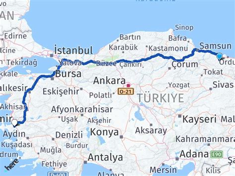 Ordu Çatalpınar Adnan Menderes Havalimanı Arası Kaç Km Yol Tarifi