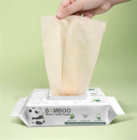 Eco Friendly Bamboo Wipes Flushable Bamboo Wet Toilet Paper