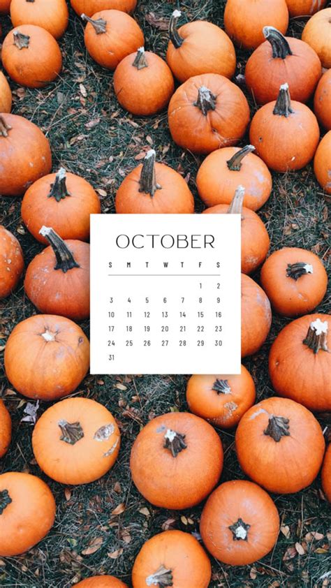 October Calendar Wallpaper Sonrisastudio