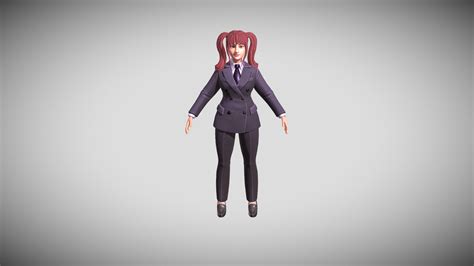 Cute Pig Tail Girl Rigged Download Free 3d Model By Nabeel619