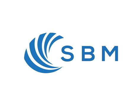 Sbm Letra Logo Diseño En Blanco Antecedentes Sbm Creativo Circulo