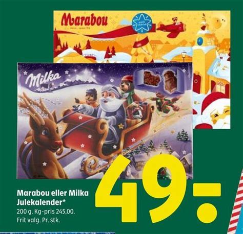 Marabou Eller Milka Julekalender Tilbud Hos Coop